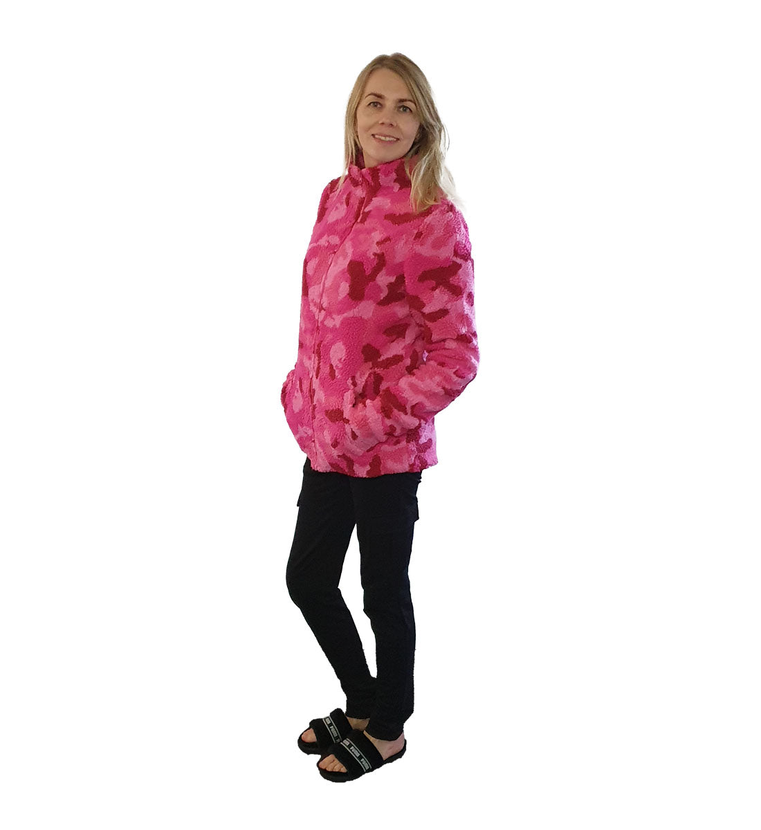Pink Camo Fleece Jacket