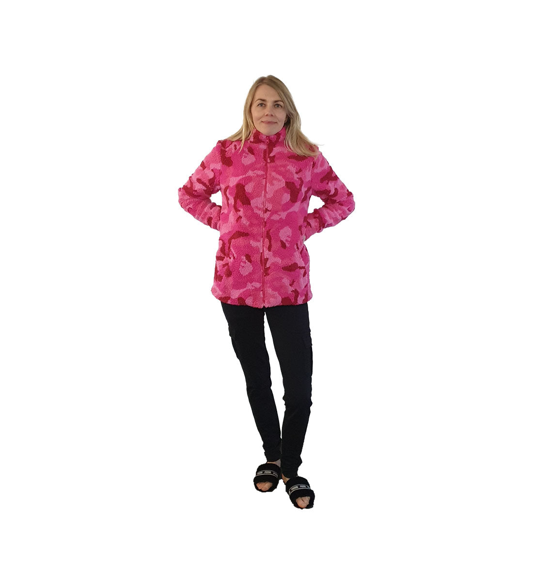 Pink Camo Fleece Jacket