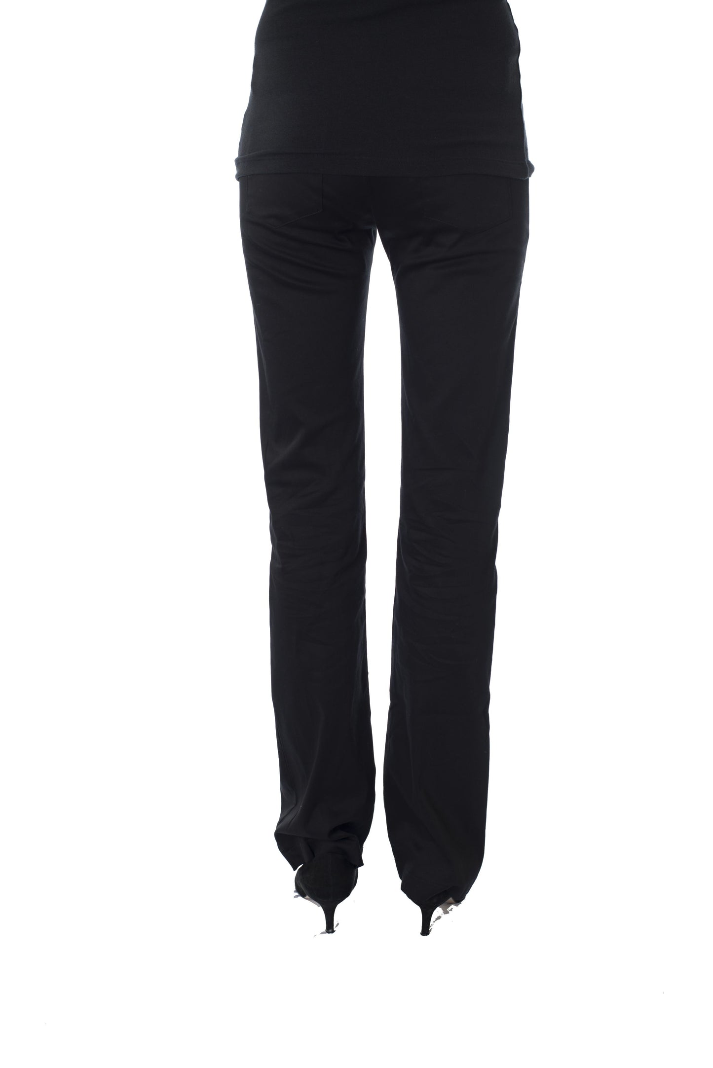 Black stretch sateen pant