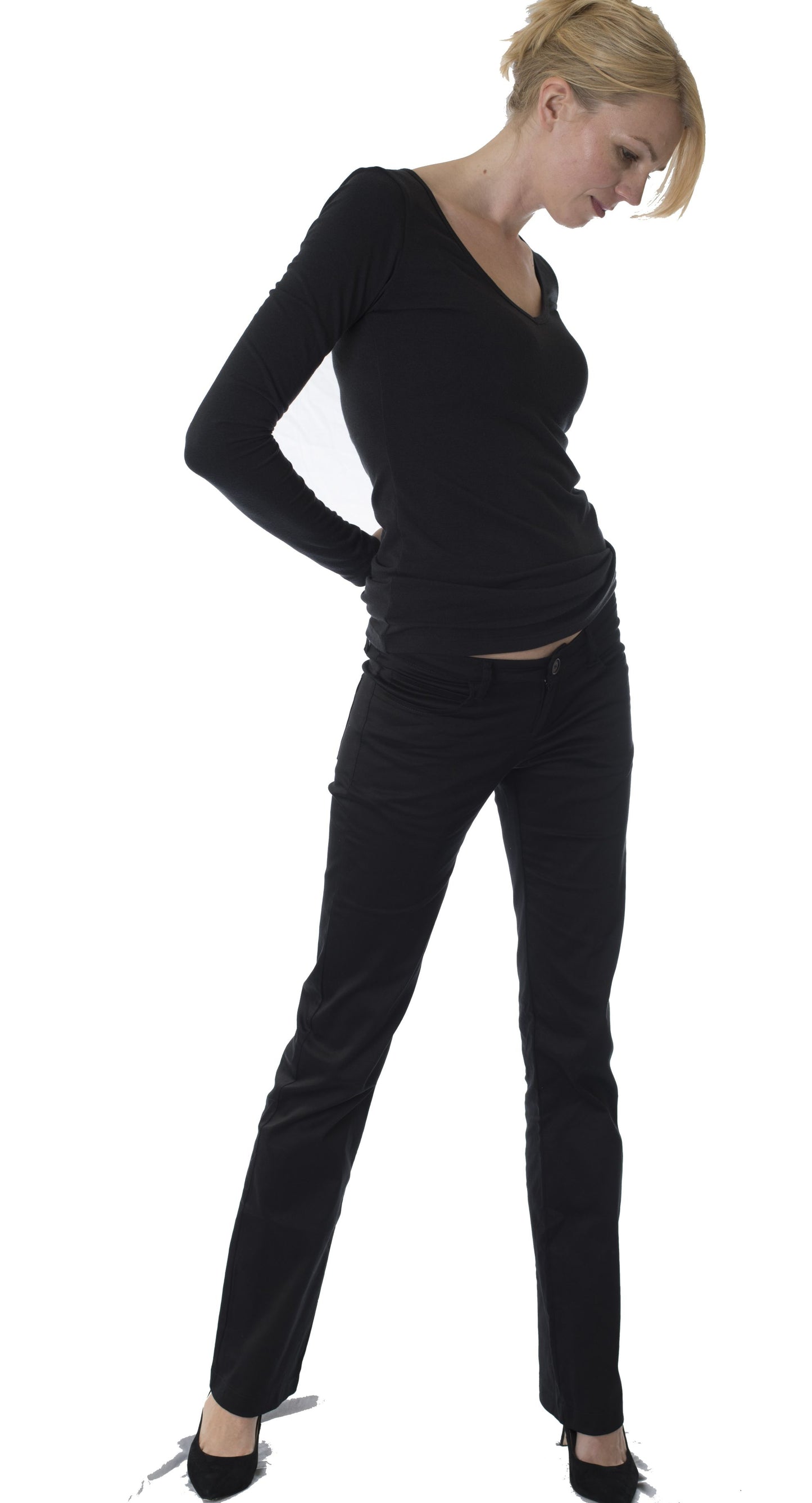 Long sleeve v-neck top