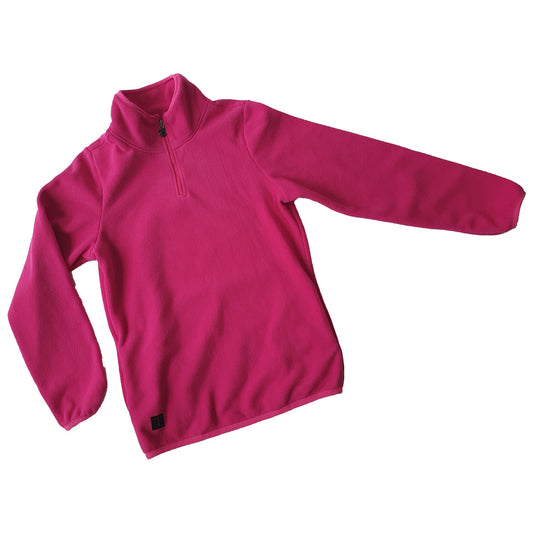 Tall fleece jumper pink with 1/4 zip for tall girls and curvy girls and women